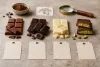 Unbranded chocolate, wafer and beverage-mix formats arranged for a Nestle catalogue guide