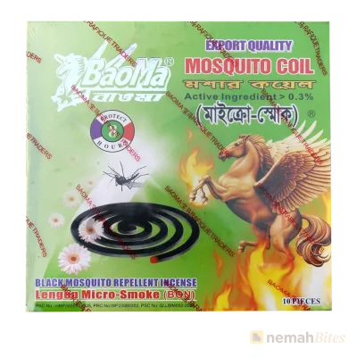 BaoMa Mosquito Coil Micro Smoke 10 Pieces BaoMa Mosquito Coil Micro Smoke 10 Pieces