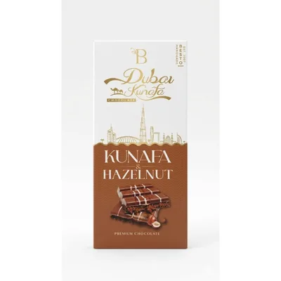 Besto Dubai Kunafa Hazelnut Chocolate 100g — front of pack