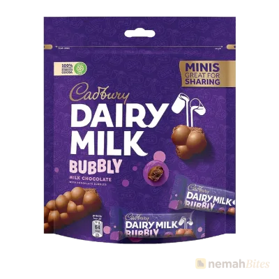 Cadbury Dairy Milk Chocolate 156g Bubbly Milk Minis Cadbury Dairy Milk Chocolate 156g Bubbly Milk Minis