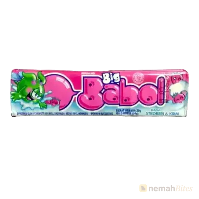 Chupa Chups Big Babol 20g Rasa Stroberi & Krim