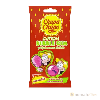 Chupa Chups Bubble Gum 11g Strawberry Flavour