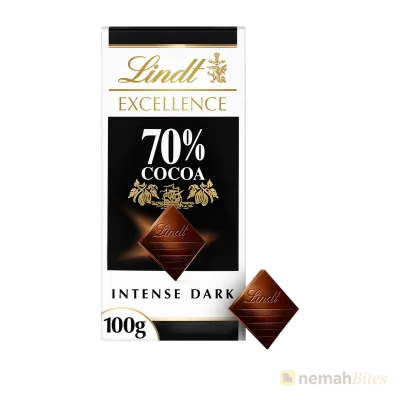 Lindt Dark Chocolate Bar 100g – 70% Cocoa Lindt Dark Chocolate Bar 100g – 70% Cocoa