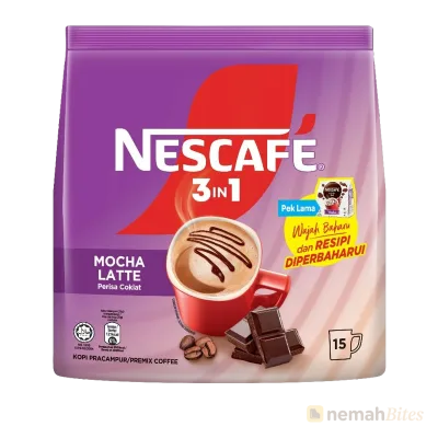 Nescafé Coffee 3in1 25gX15 pieces Mocha Latte Nescafé Coffee 3in1 25gX15 pieces Mocha Latte