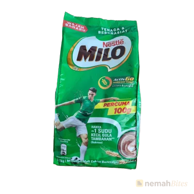 Nestlé Milo 1kg+100g Tenaga & Berkhasiat Nestlé Milo 1kg+100g Tenaga & Berkhasiat