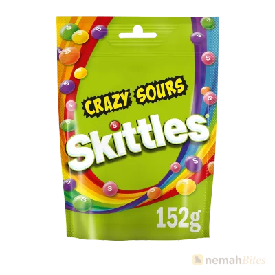 Skittles Crazy Sours Sweets Pouch Bag 152g