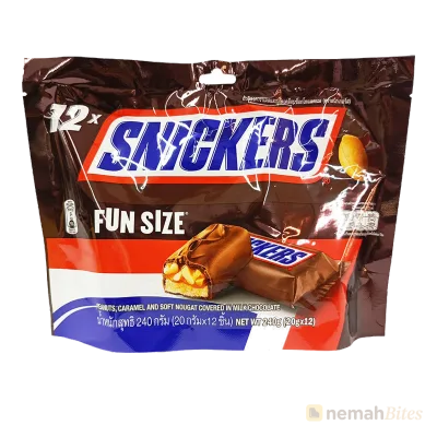 Snickers Chocolate Fun Size 240g Packed (12x20g) Snickers Chocolate Fun Size 240g Packed (12x20g)