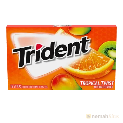 Trident Gum 14 Stick Tropical Twist Trident Gum 14 Stick Tropical Twist