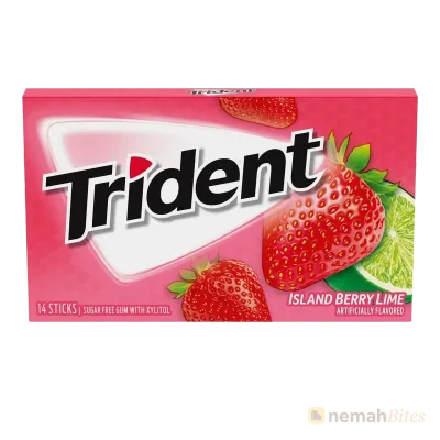 Trident Gum 14 Sticks Island Berry Lime Trident Gum 14 Sticks Island Berry Lime