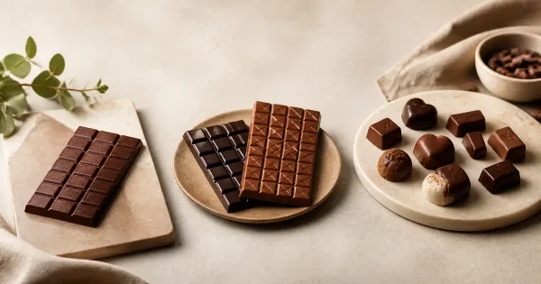 Three unbranded chocolate gift groups arranged by small, medium and premium budgets Three unbranded chocolate gift groups arranged by small, medium and premium budgets