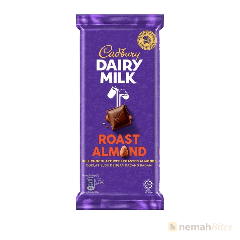 Cadbury Chocolate 130g Dairy Milk Roast Almond Cadbury Chocolate 130g Dairy Milk Roast Almond