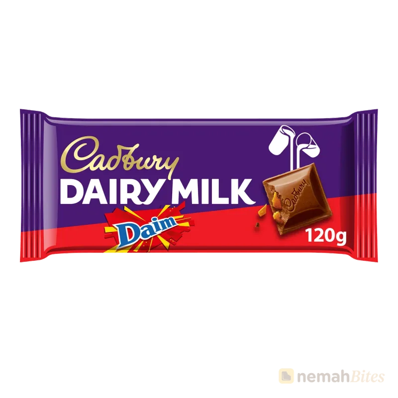 Cadbury Dairy Milk Chocolate 120g Daim Cadbury Dairy Milk Chocolate 120g Daim
