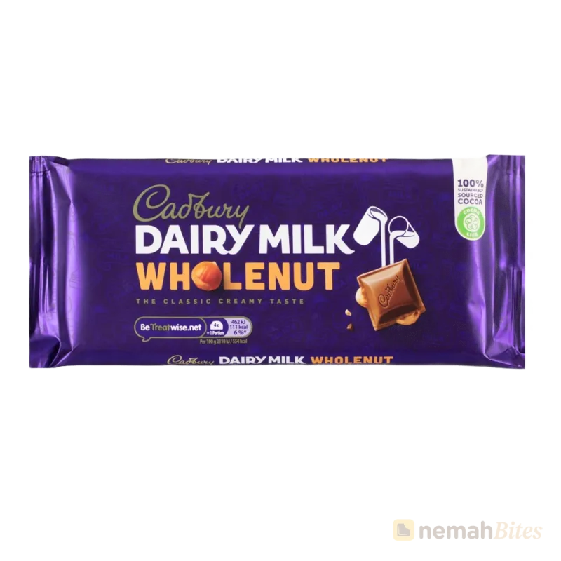 Cadbury Dairy Milk Wholenut 180g Cadbury Dairy Milk Wholenut 180g