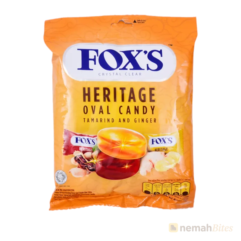 Foxs Heritage Oval Candy 125g Tamarind & Ginger