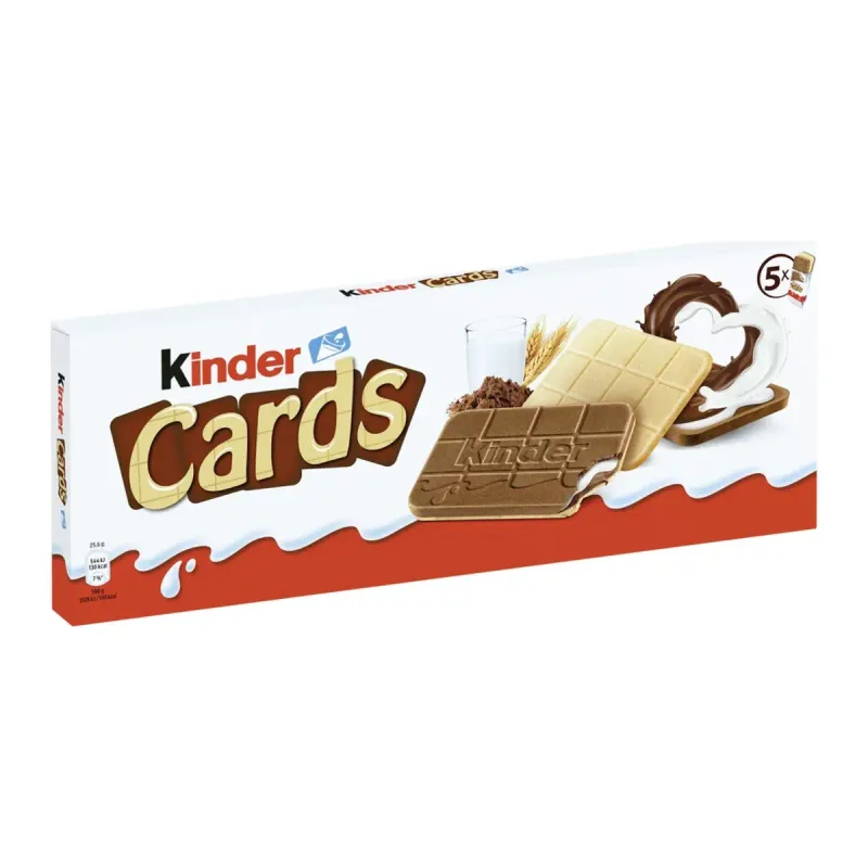 Kinder Cards Chocolate Biscuit 128g (Italy) — catalogue image for comparison