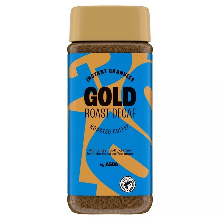 Asda Gold Roast Decaf Coffee 200g Asda Gold Roast Decaf Coffee 200g