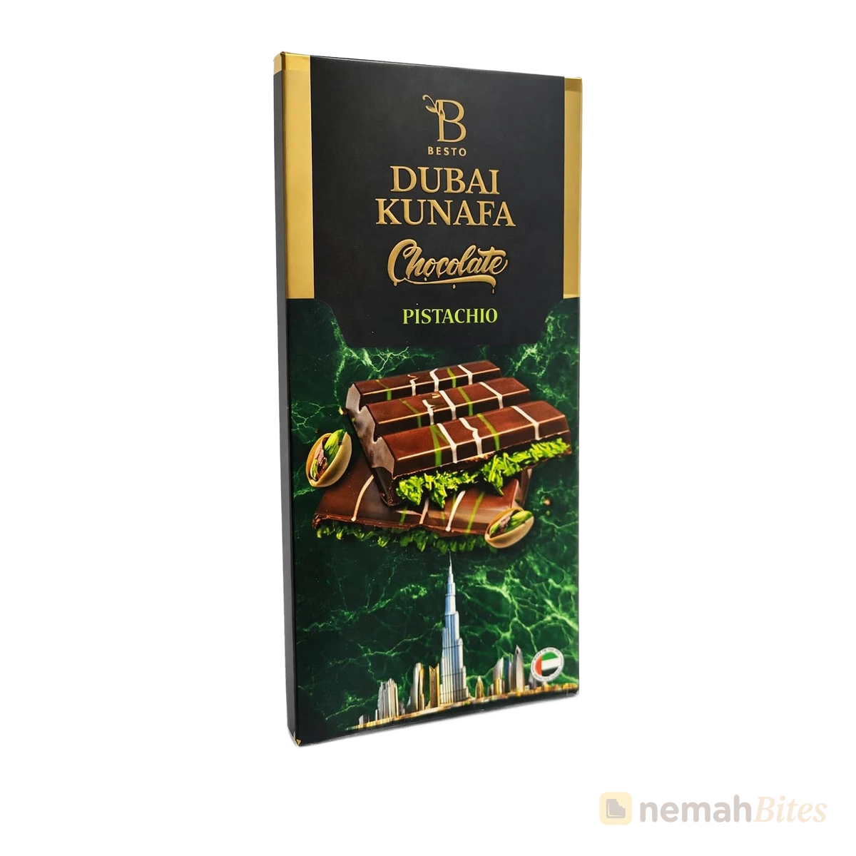 Besto Dubai Pistachio Kunafa Chocolate Bar 100g