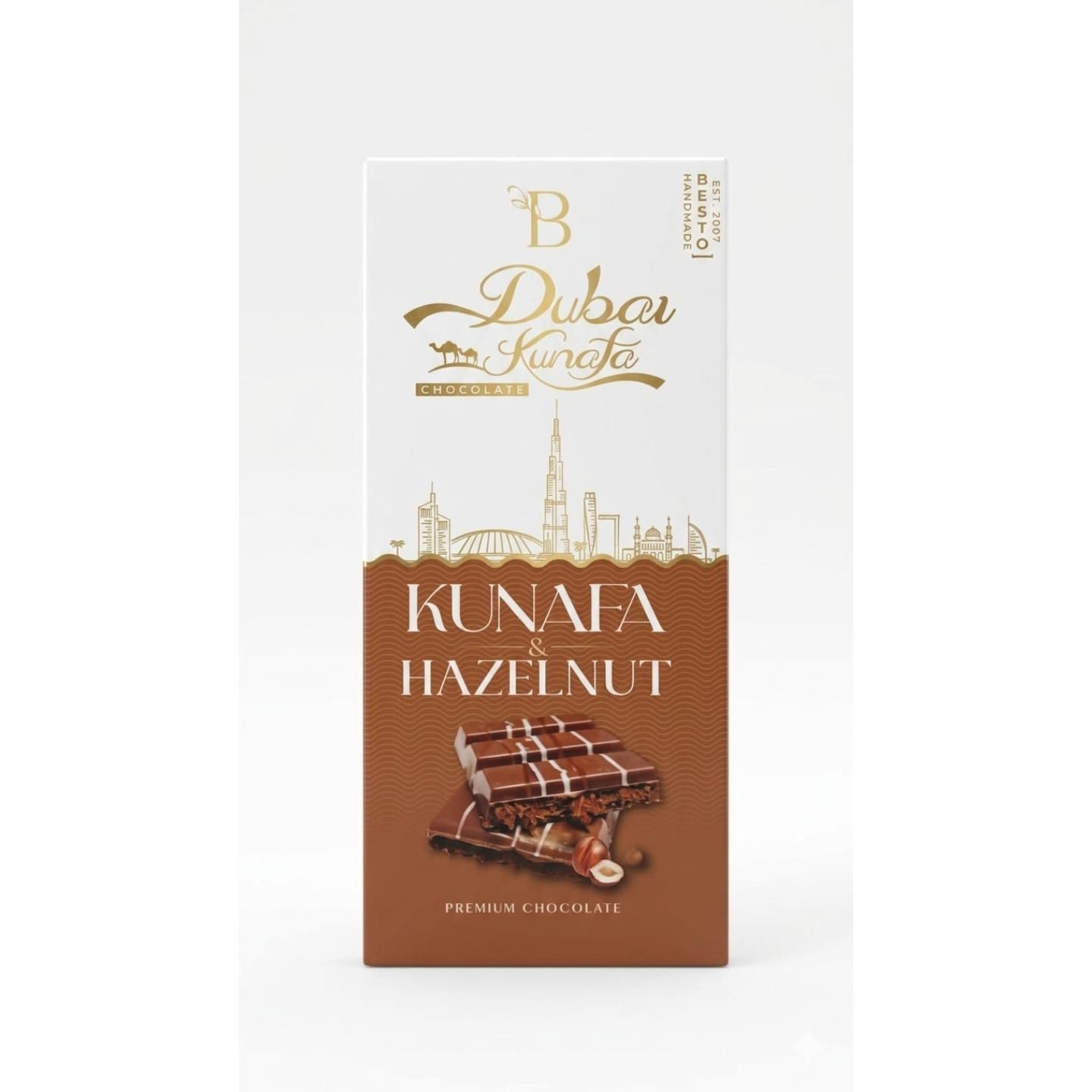 Besto Dubai Kunafa Hazelnut Chocolate 100g