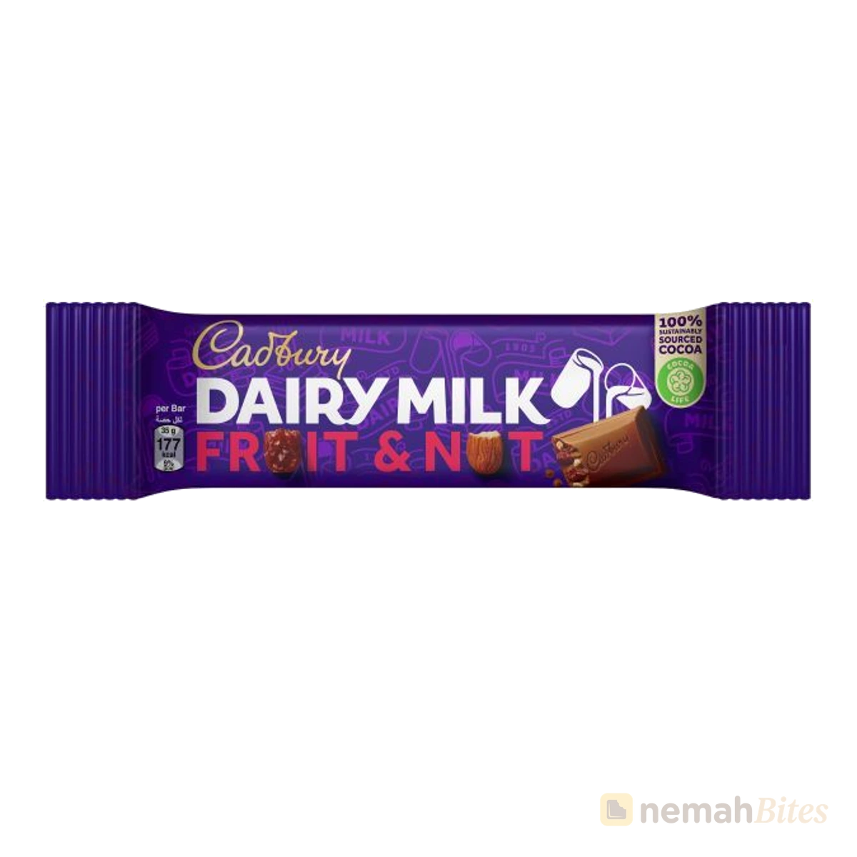 Cadbury Dairy Milk Fruit & Nut Bar Chocolate 35g