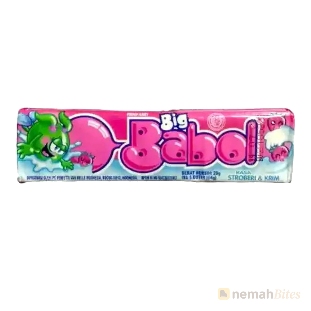 Chupa Chups Big Babol 20g Rasa Stroberi & Krim