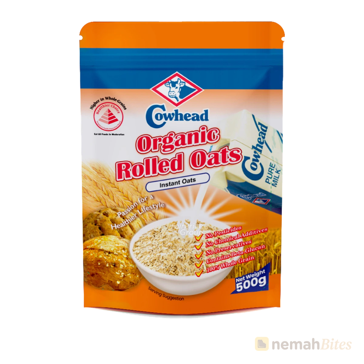 Cowhead Organic Rolled Oats 500g