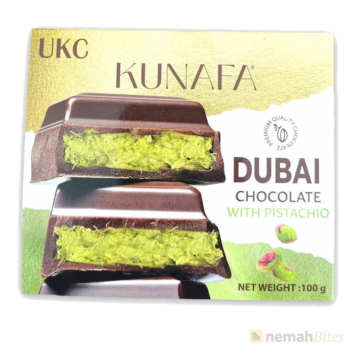 Dubai Kunafa Chocolate & Pistachio 100g All