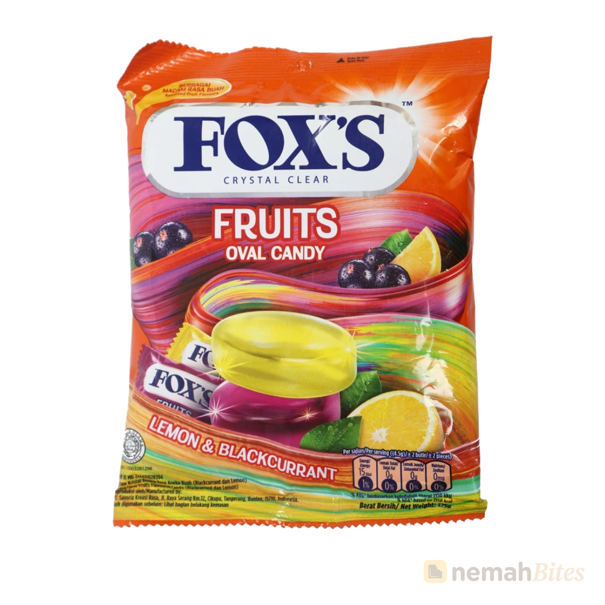 Foxs Candy 125g Fruits Oval Foxs Candy 125g Fruits Oval