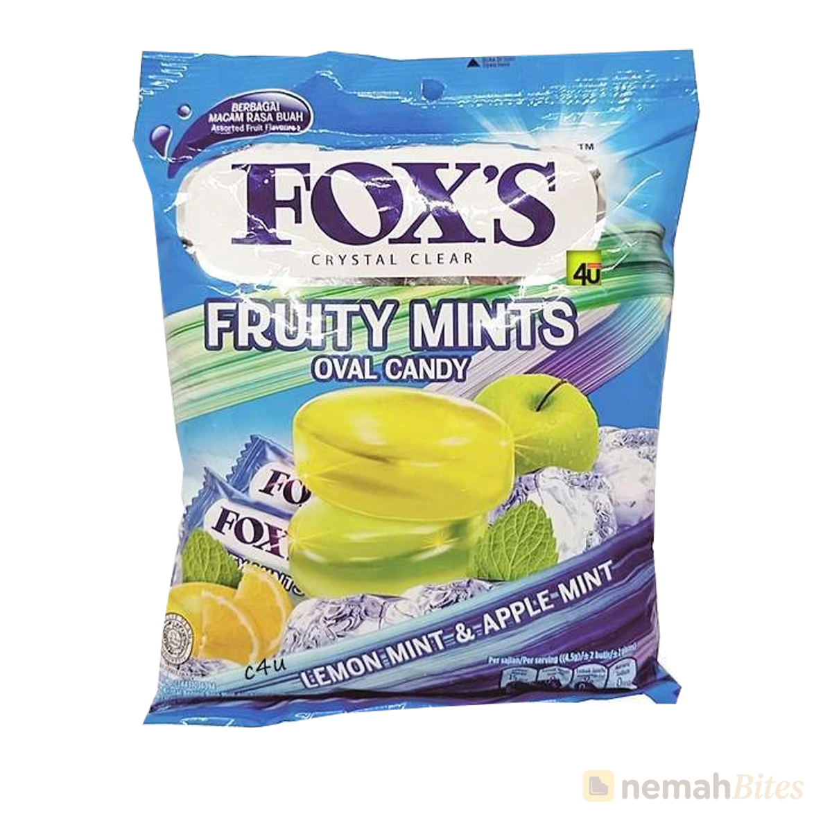 Foxs Fruity Mints Candy 125g Lemon Mint & Apple Mint
