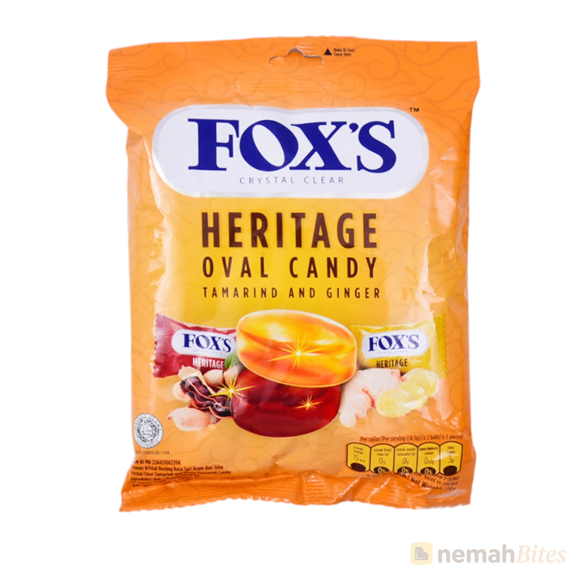 Foxs Heritage Oval Candy 125g Tamarind & Ginger Foxs Heritage Oval Candy 125g Tamarind & Ginger