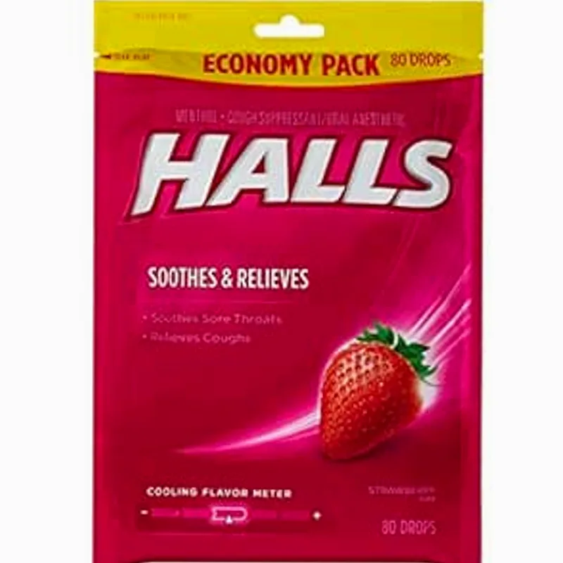 Halls Candy 27.9g Icy Strawberry & Menthol