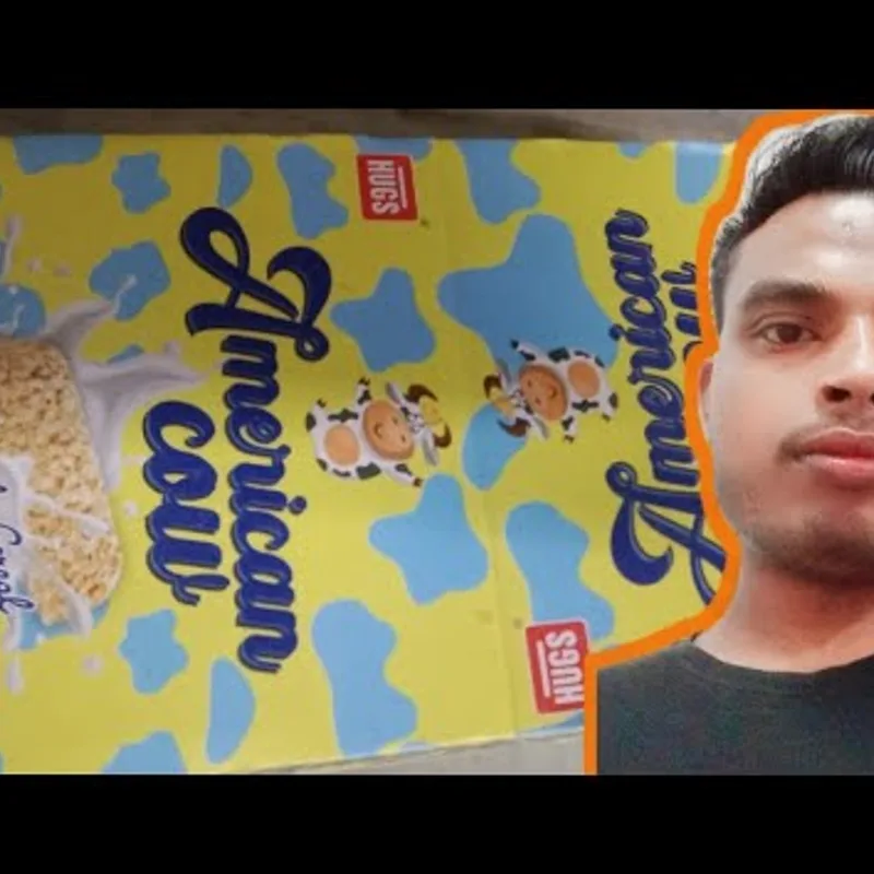 Hugs American Cow Crunchy Cereal In Milky White Bar 15g