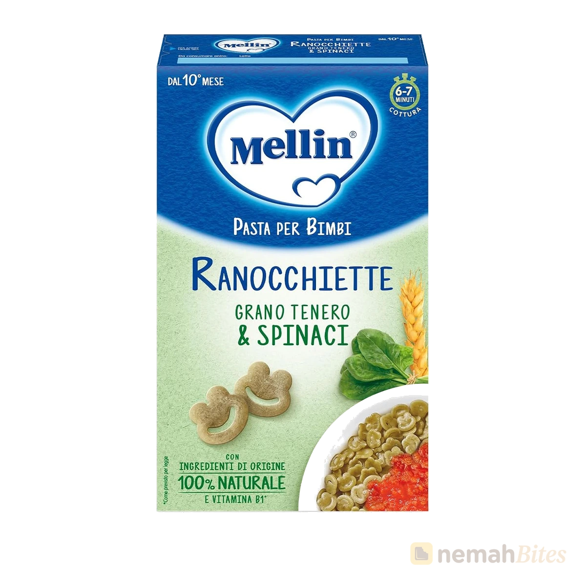 Mellin Ranocchiette Grano tenero & Spinaci 280g