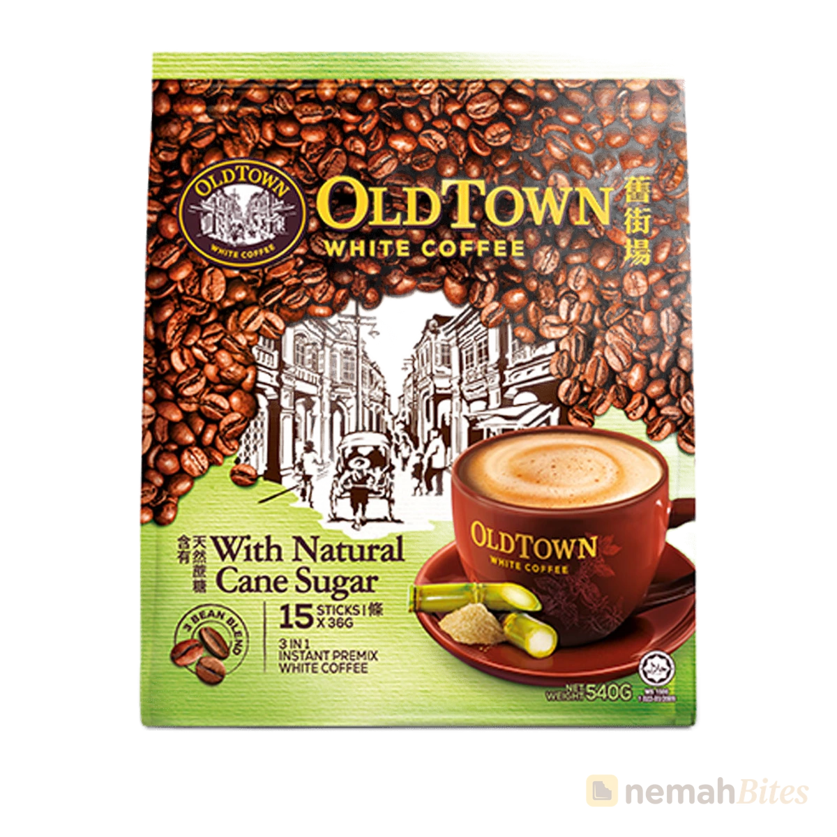 Old Town White Coffee 540g With Natural Cane Sugar Old Town White Coffee 540g With Natural Cane Sugar