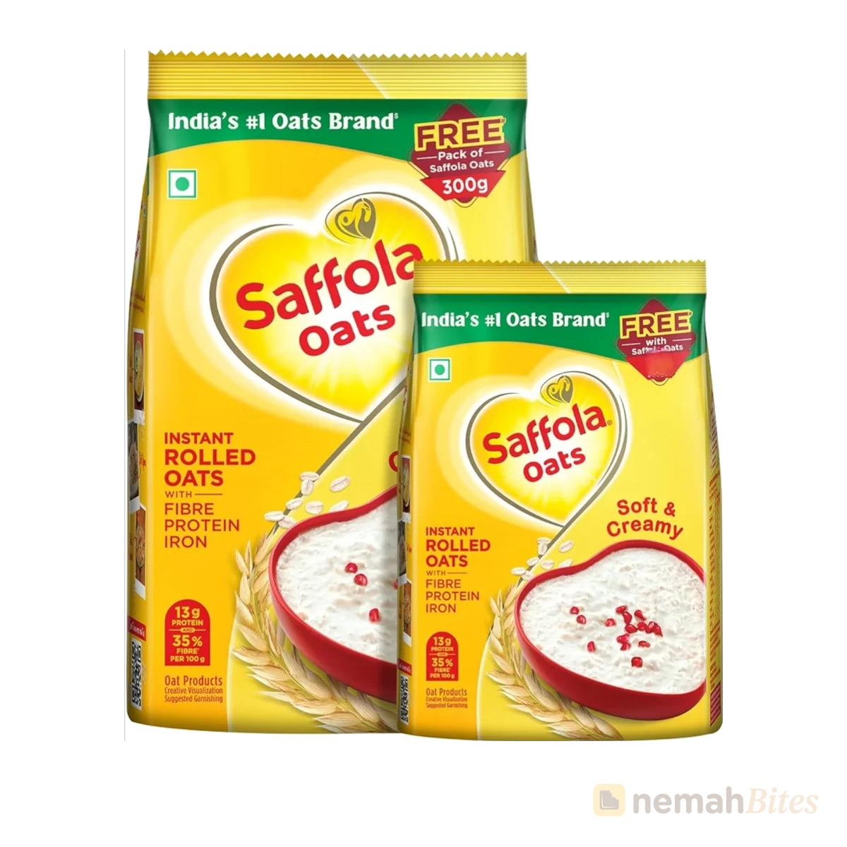 Saffola Oats 1kg Creamy 300g Free