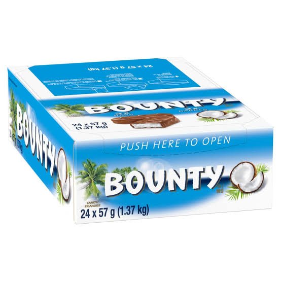 Bounty Chocolate Bar 57g × 24 (Box)