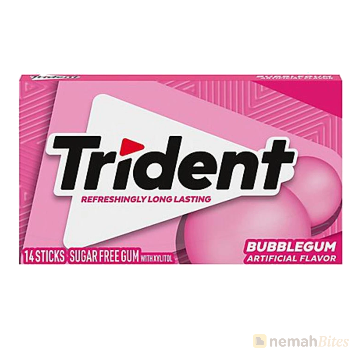 Trident Gum 14 Sticks Bubble Artificial Flavor