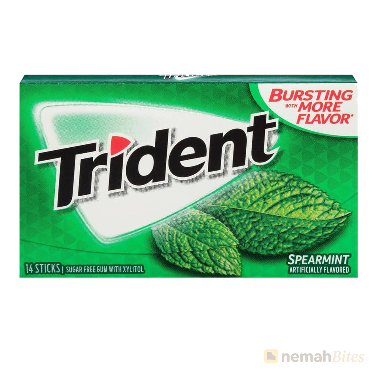 Trident Gum 14 Sticks Spearmint Artificial Flavor