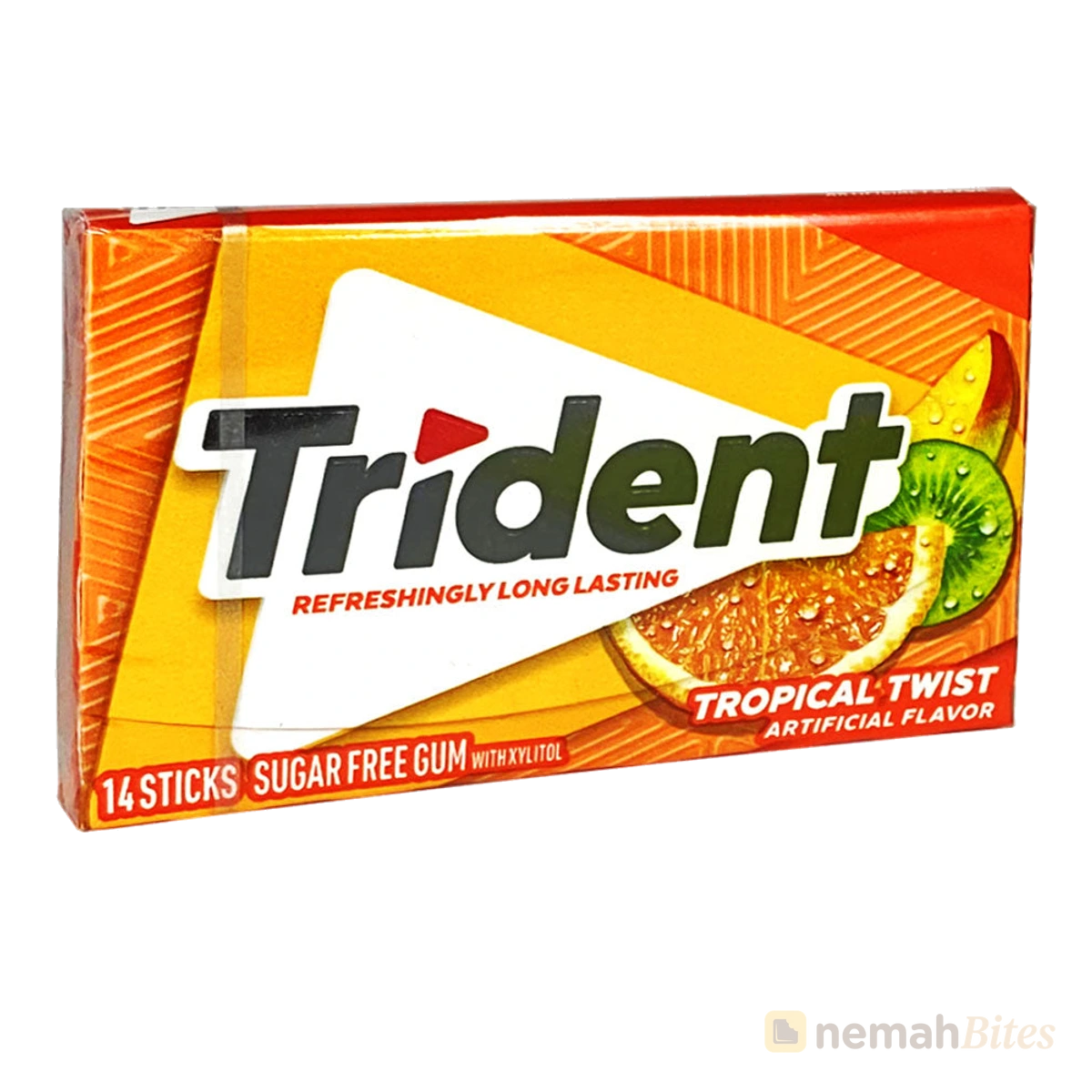 Trident Gum 14 Sticks Tropical Twist Artificial Flavor