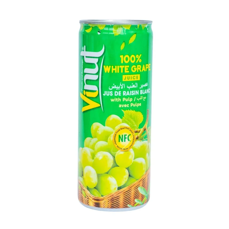 Vinut 100% White Grape Juice 230ml Can