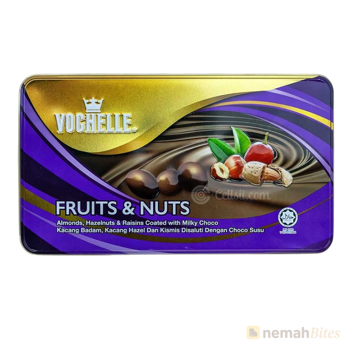 Vochelle Fruits & Nuts Chocolate 180g Milky Choco